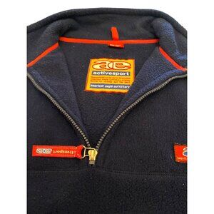 Mens Fleece American Eagle Outfitters Sz L Active Sport Navy 1/4 Zip  Pullover